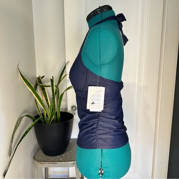 Athleta Tara Halter Tankini NWT 34D/DD Navy - Picture 5 of 14